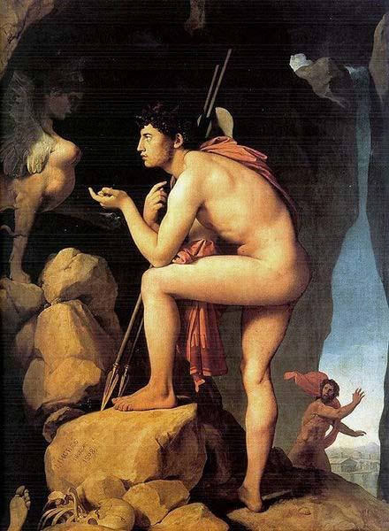 Jean Auguste Dominique Ingres Oedipus and the Sphinx oil painting picture